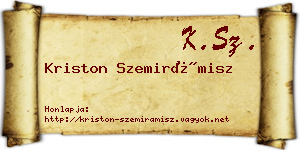 Kriston Szemirámisz névjegykártya